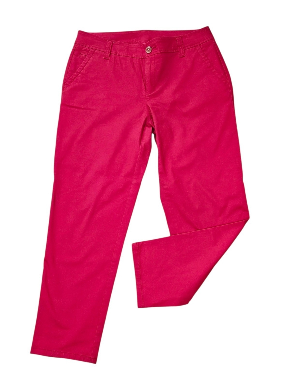 Liz Claiborne Straight-Leg Pants in Red